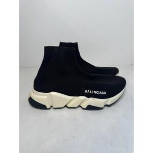 Balenciaga Speed Trainer Sneakers Black Knit Sock High Top Women’s SZ 37 US 7